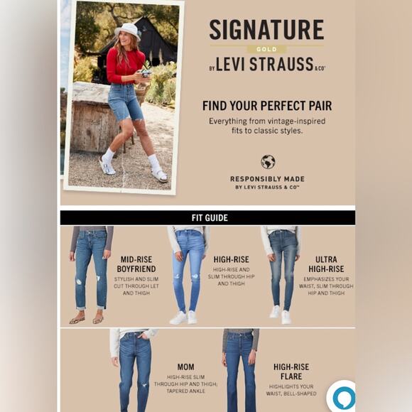 Signature Levi High Rise Jeggings 7 28W Light Wash - Picture 8 of 9